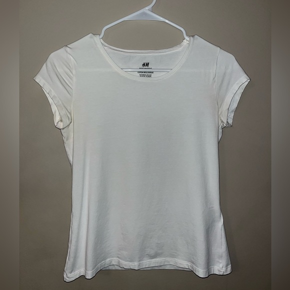 H&M Tops Hm Plain White T Shirt Poshmark